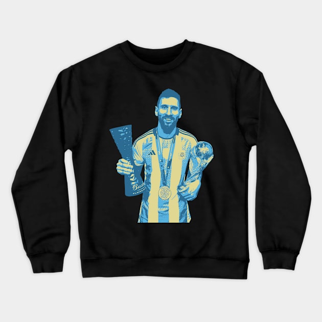 messi is Goat Crewneck Sweatshirt by neng